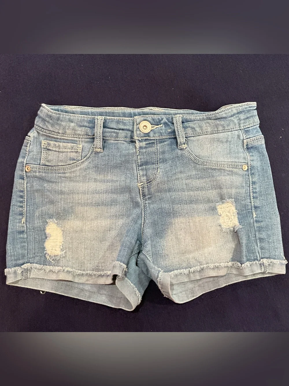Member's Mark Girls Light Blue Denim Shorts Size 7 Like New